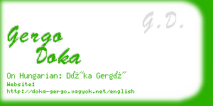 gergo doka business card